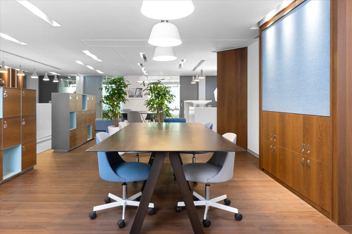 Bright communal coworking space at 23/F, No. 218, Sec. 1, Wenxin Road, Nantun, Taichung City, Taiwan.