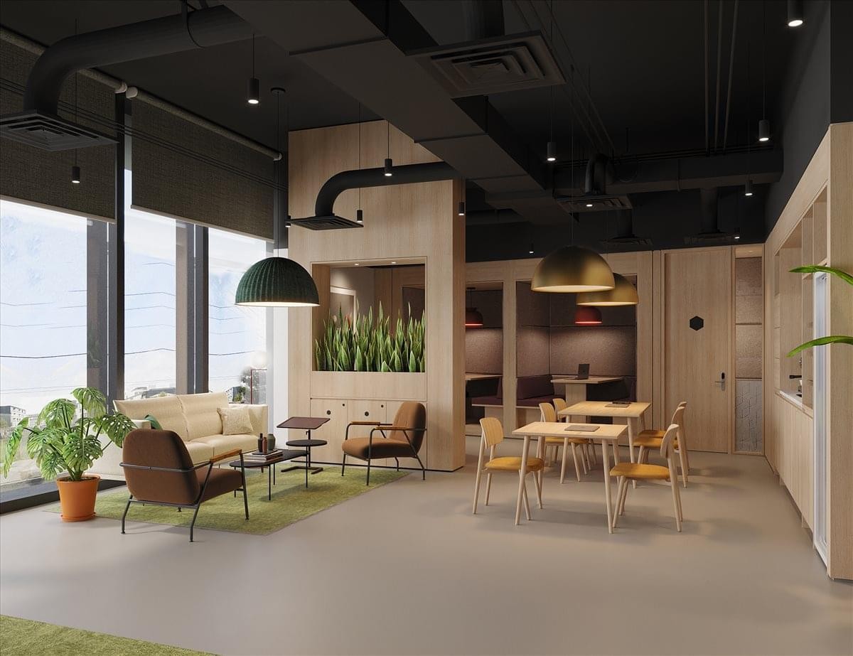 Spacious communal lounge at 266 Raglan Street featuring wood paneling and varied seating.