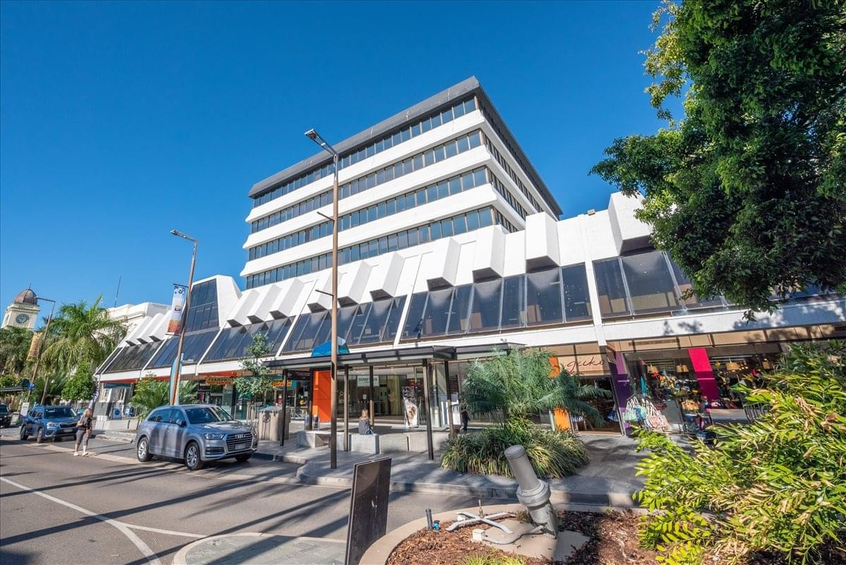 Exterior view of the multi-story office building at 2nd Floor, 280 Flinders Street, Townsville, Queensland.