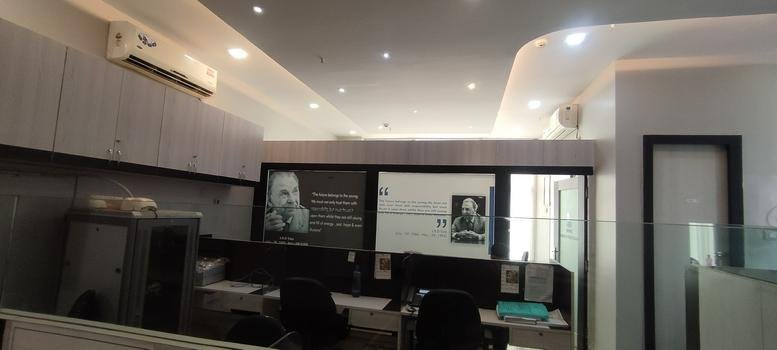 Modern open-plan workspace at Merlin Matrix, DN-10, Sector-5, Salt Lake City, Kolkata, India.