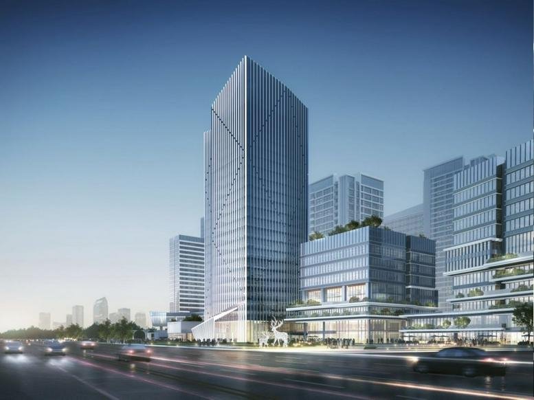 Exterior view of the Huangpu Innovation Center, The intersection of Guangyuan Express and Fengle North Road of Chuangxin A.