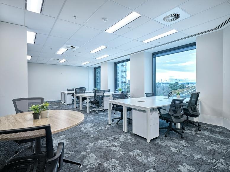 Spacious open-plan workspace at HWT Tower, Southbank, 40 City Road, Melbourne, Victoria.