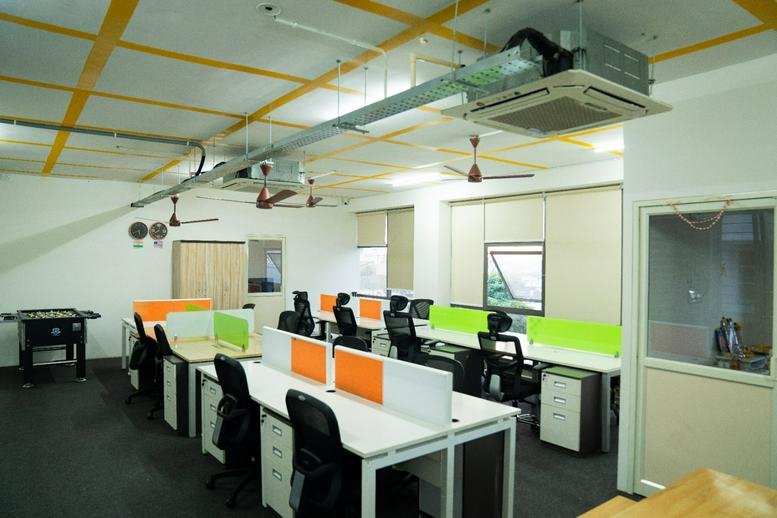 Spacious open-plan workspace at Work Nest, 1st Floor, 21 Malagala Main Road, Nagarbhavi.