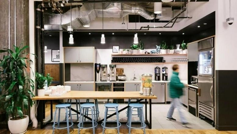 Breakout kitchen and coffee station at 292 Yan'an Lu, Shangcheng, Hangzhou Zhejiang.
