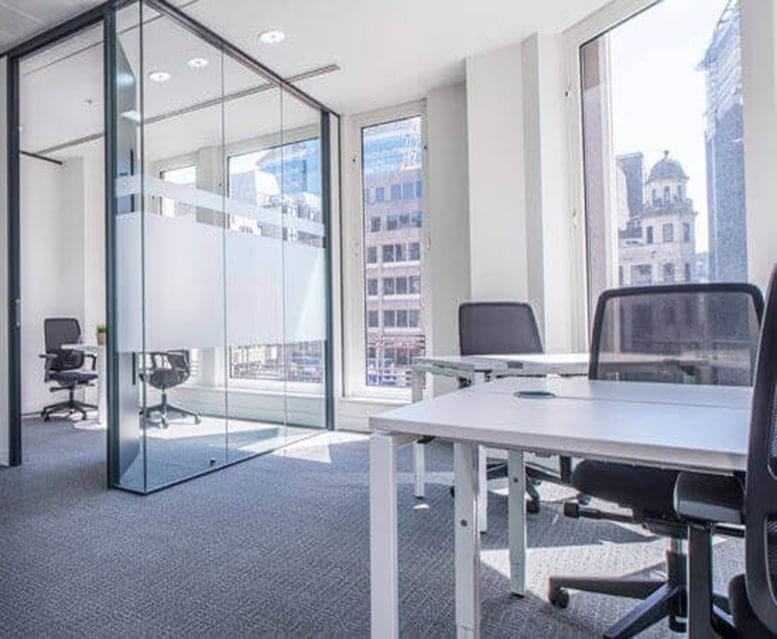 Spacious corner office at 31st floor United Tower, Bahrain Bay, Manama with floor-to-ceiling windows.