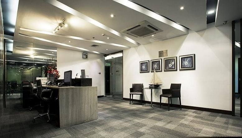 Spacious reception area at 31st Street & 3rd Avenue, Bonifacio Global City, Taguig with modern recessed lighting.