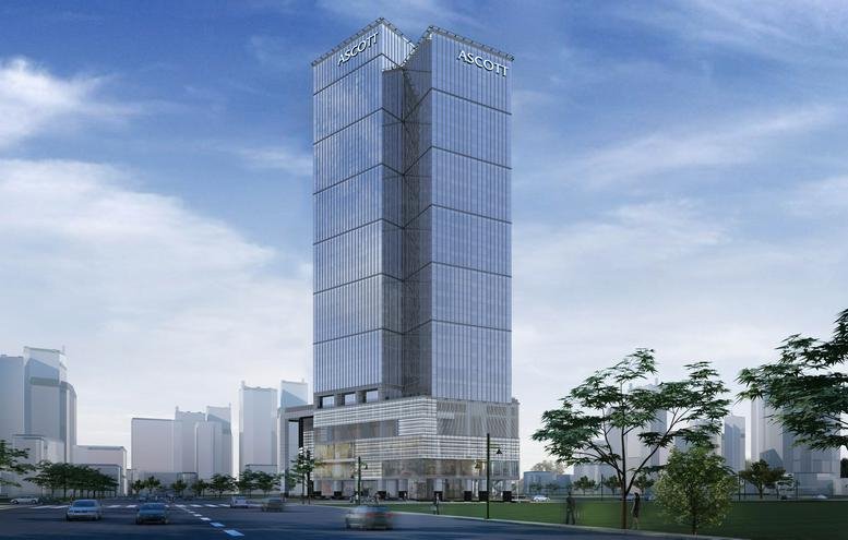 Exterior view of the glass-facade tower at 5th Avenue corner 28th Street.