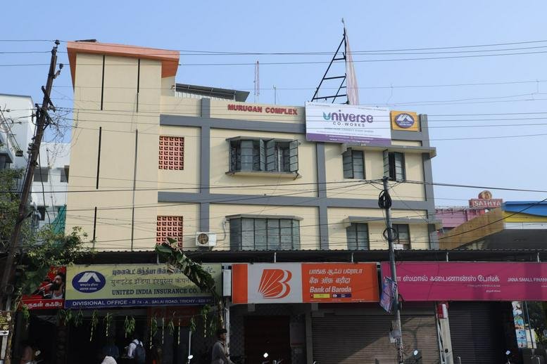 Exterior view of the Universe Coworks building located at 74A Salai Rd.