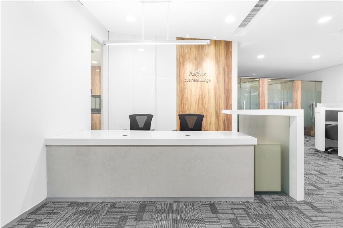 Main lobby and reception area at A8 Music Building, Keyuan Road, Tech Zone.