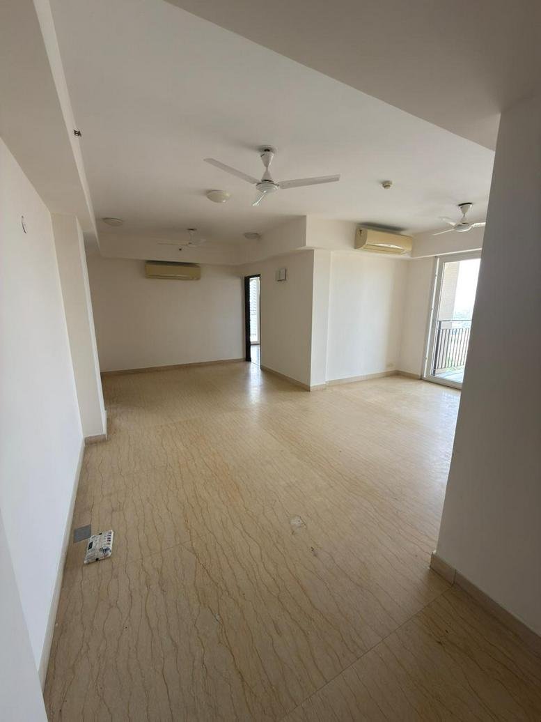 Extensive open-plan floor area with light wood flooring and ceiling fans.
