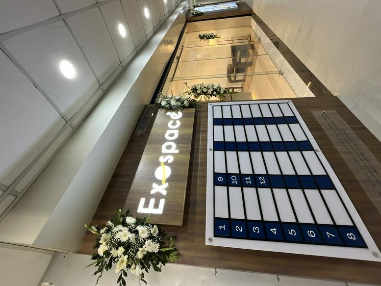 Wide view of a reception entrance at Exospace, Kamakhya Tower, GS Road, Guwahati, India.