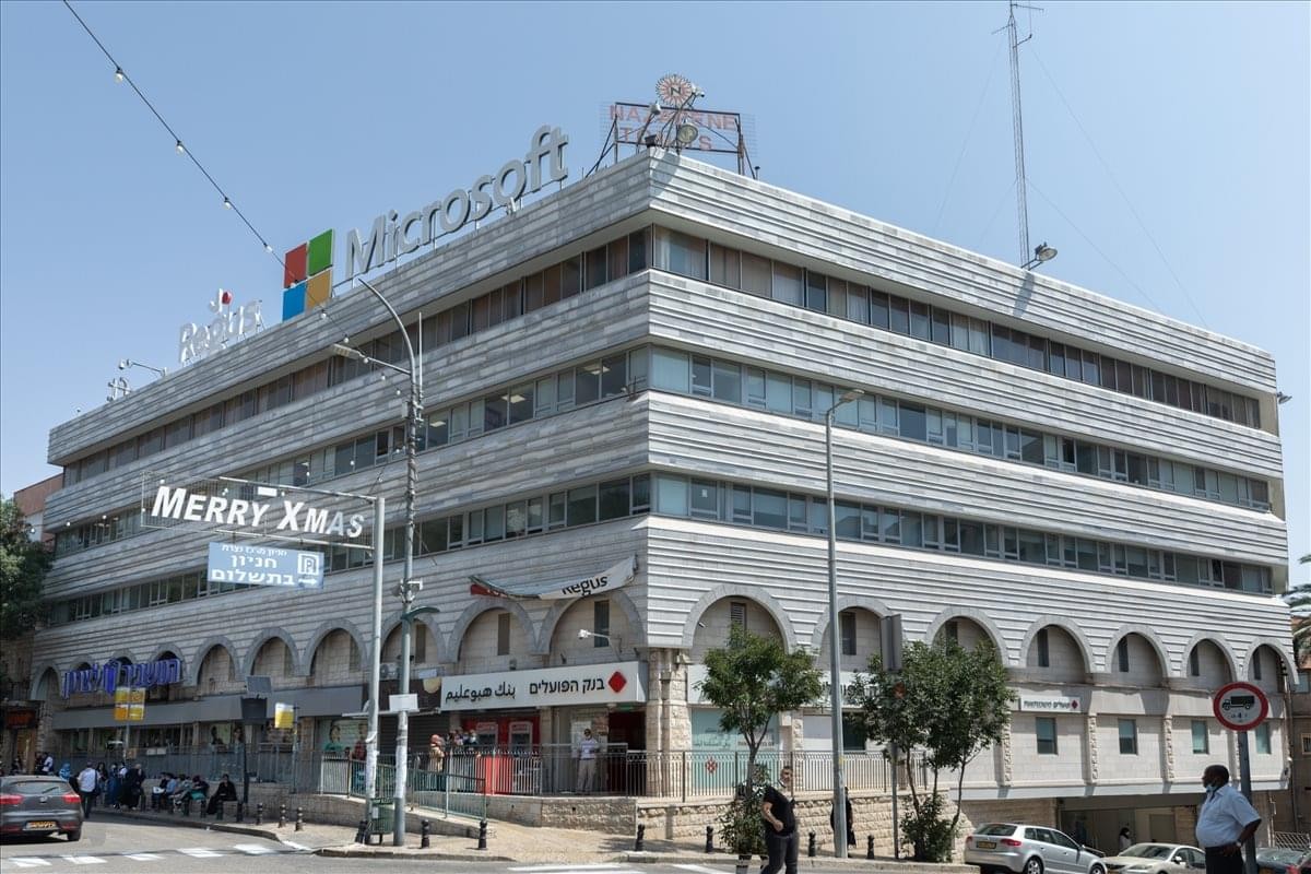 Exterior view of the Microsoft building at Paulus ha-Shishi Street 102, Nazareth.