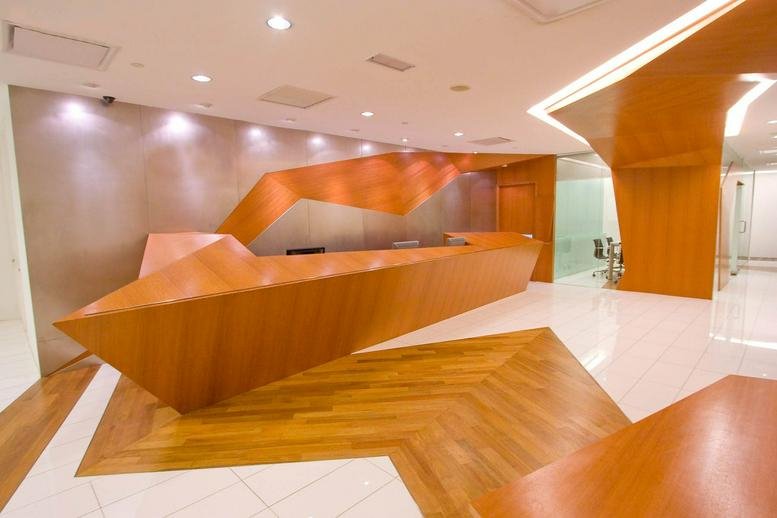Spacious wood-paneled lobby at Penthouse, Centrepoint South, The Boulevard, Mid Valley City, KL.