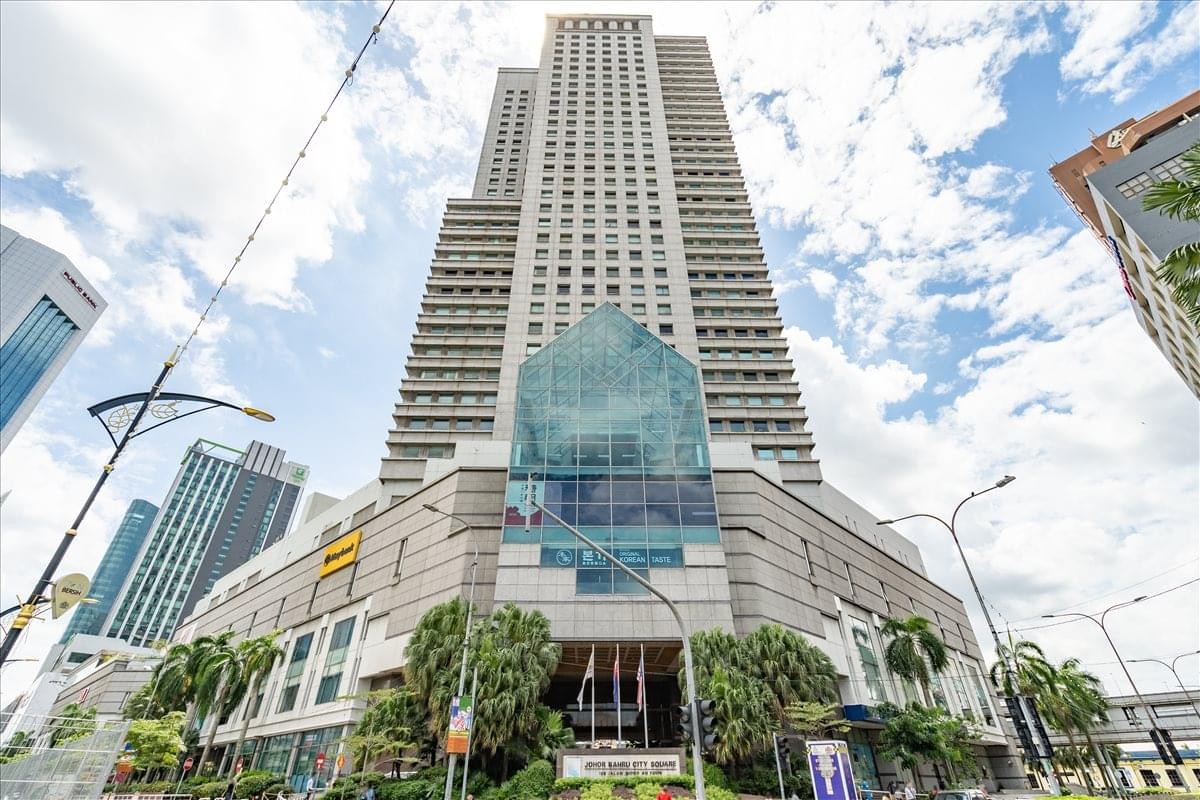 Exterior view of the Johor Bahru City Square Office Tower highlighting its modern high-rise architecture.