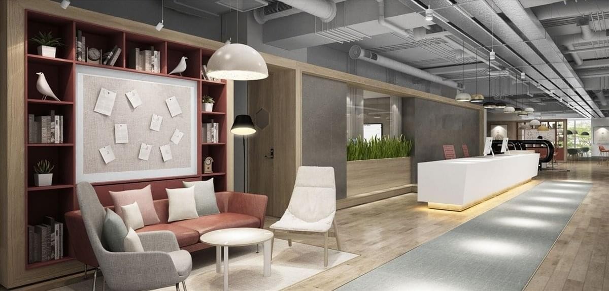 Sleek reception area at The Lee Gardens 3, 10 Hysan Avenue, Causeway Bay, Hong Kong.