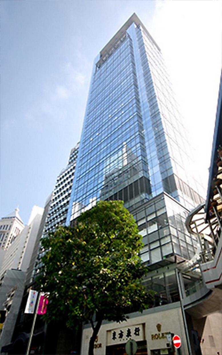 Exterior view of the soaring glass facade of Prosperity Tower at 39 Queen’s Road.