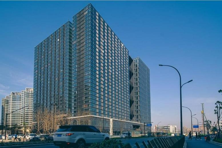Exterior view of the glass-facade Tower A, The One Place.