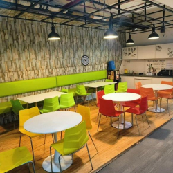 Interior of Geek Space Business Centre, 12th floor, Manjeera Trinity Corporate, JNTU – Hitech City Road, (near eSeva Lane / Lulu Mall), K P H B Phase 3, Kukatpally, Hyderabad – 500072, India.