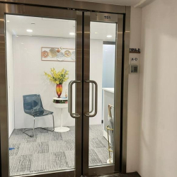 Professional office entrance with glass doors and reception area, Lippo Sun Plaza, Hong Kong