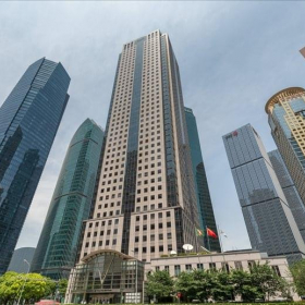 Exterior view of Hang Seng Bank Tower, 1000, Lujiazui Ring Road, Pudong. Click for details.