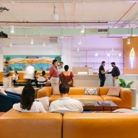 Interior of Nanakramguda Financial District, Rajapushpa Summit. Click for details.