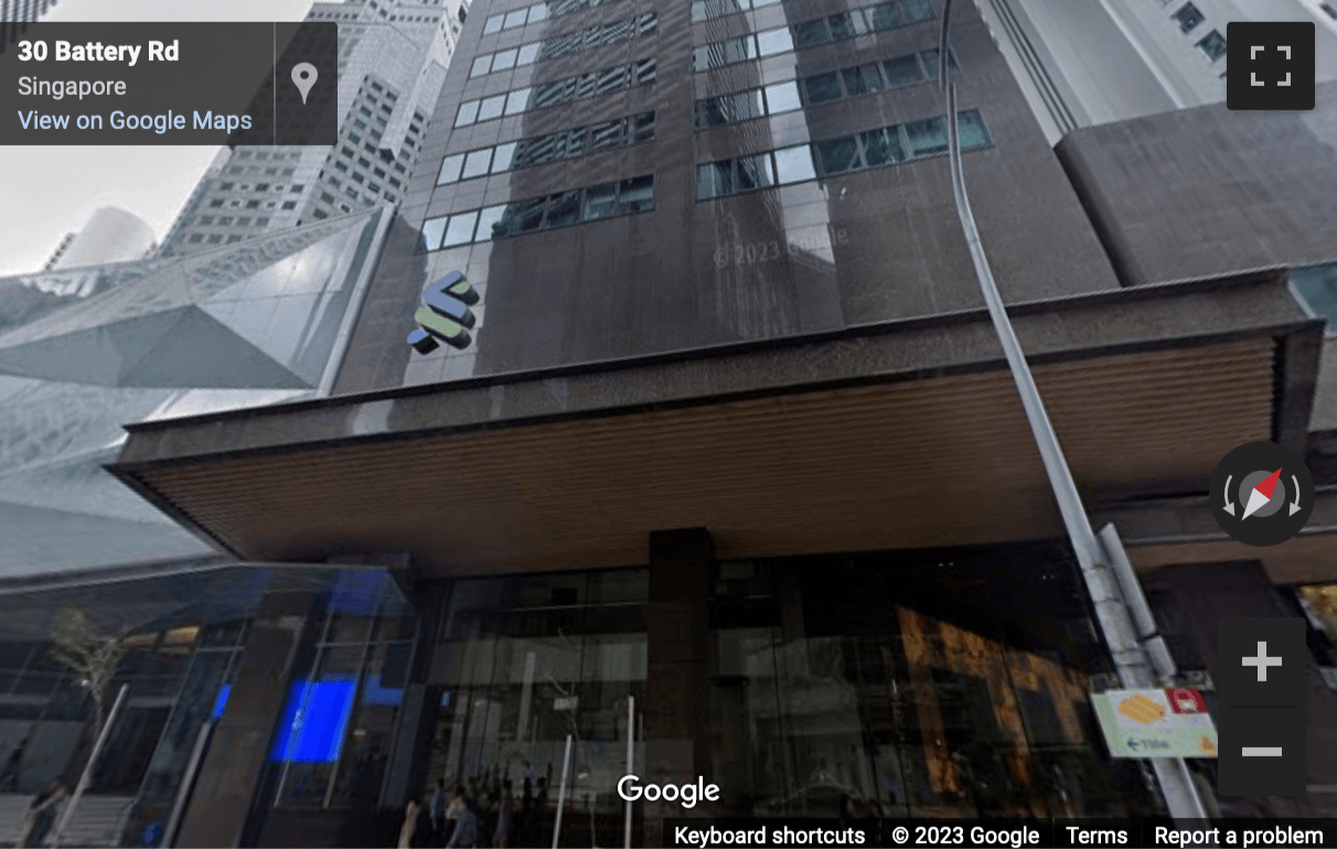 Street View image of 6 Battery Road, Raffles Place, Singapore