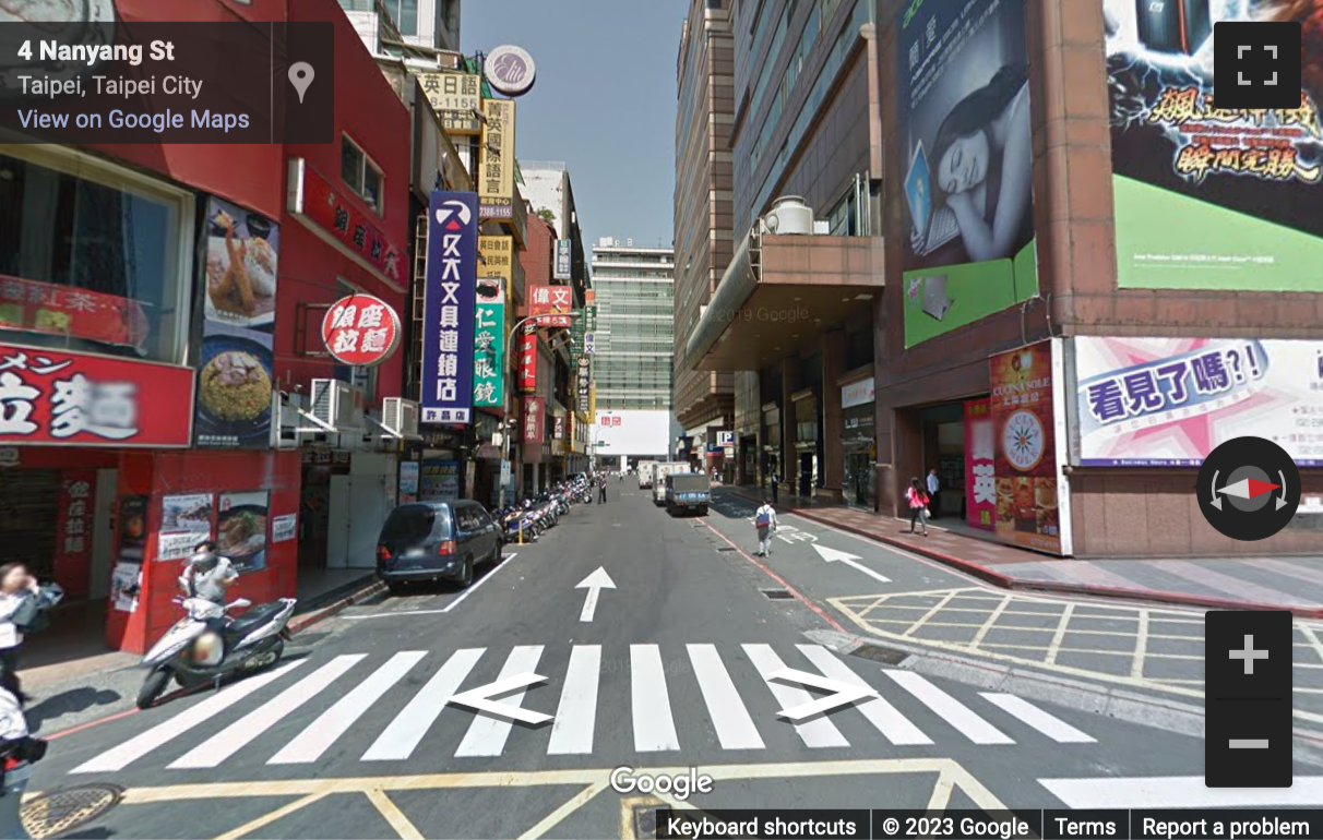 Street View image of Xuchang Street, Zhongzheng District, Taipei, Taiwan