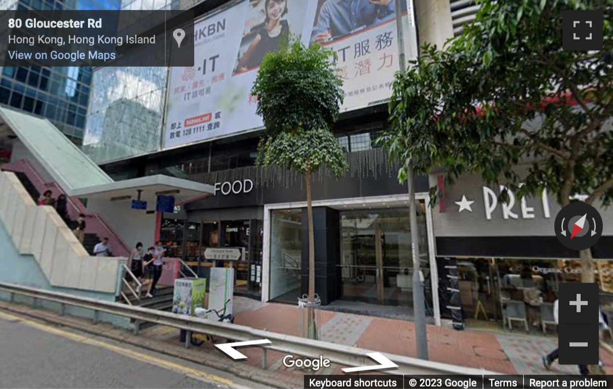 Street View image of 15th Floor, 80 Gloucester Road, Wan Chai North, Hong Kong