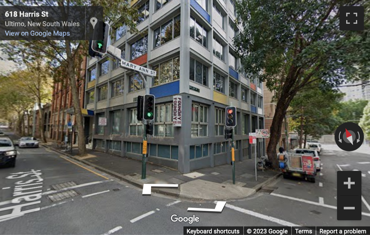 Street View image of Levels 5 & 6, 616 Harris Street, Ultimo, Sydney, New South Wales, Australia