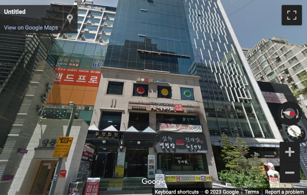 Street View image of 8F, Samwon Building, 341, Kangnam-daero, Seocho-gu, Seoul
