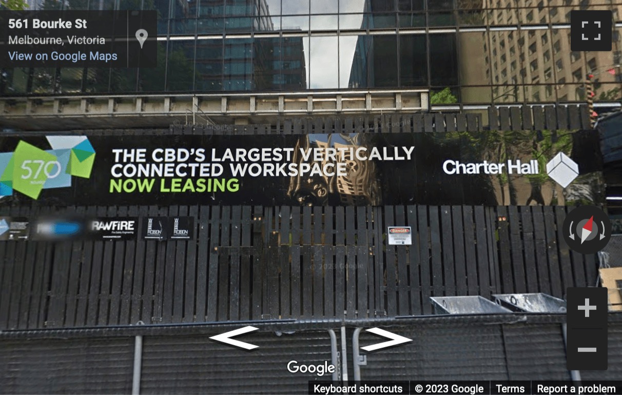 Street View image of 570 Bourke Street, Melbourne, Victoria, Australia