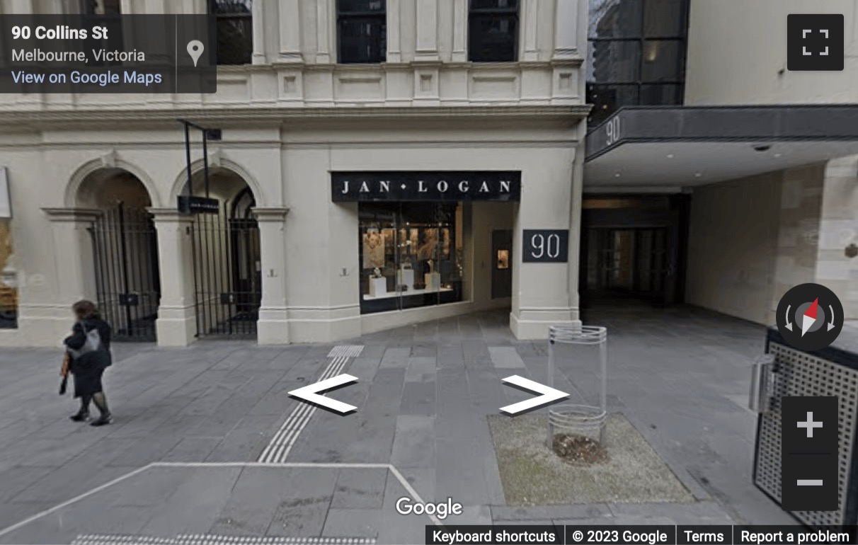 Street View image of 90 Collins Street, Melbourne, Victoria, Australia