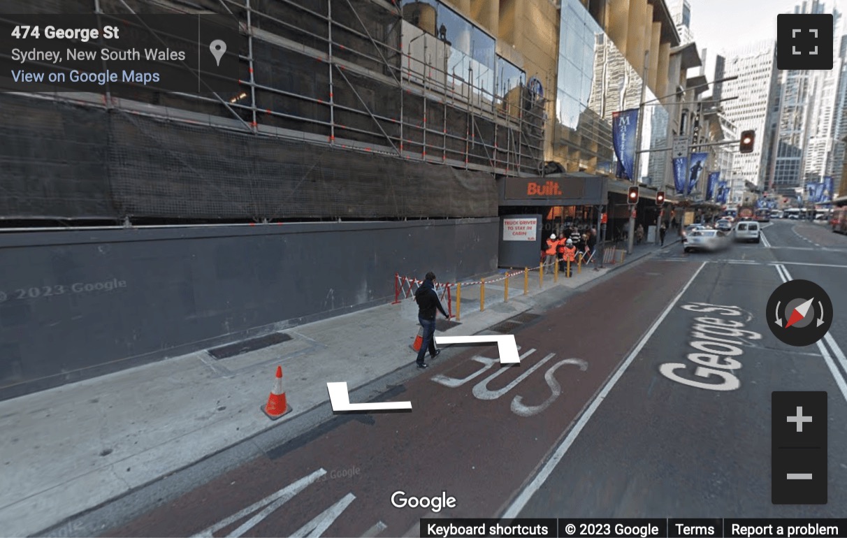 Street View image of 476-478 George Street, Sydney, New South Wales, Australia