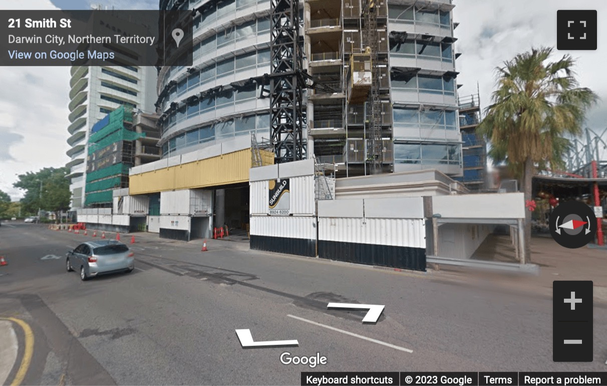 Street View image of Level 16, 19 The Mall Smith Street, Charles Darwin Centre, Darwin, Northern Territory, Australia