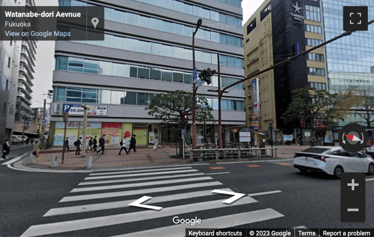 Street View image of 3F Minami Tenjin Building, 5-14-12 Watanabedori, Chuo-ku, Fukuoka-shi