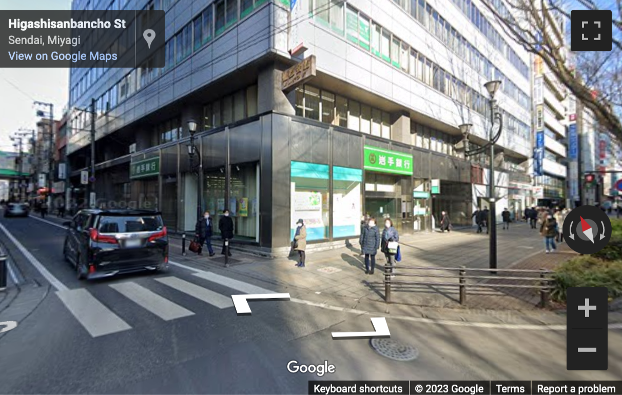 Street View image of 5th Floor, 2-2-10 Chuo, Aoba-ku, Sendai, Japan