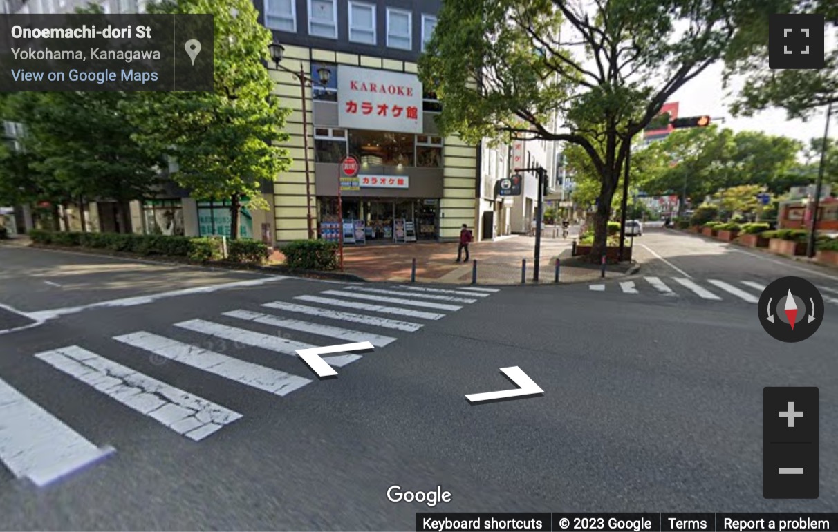 Street View image of 8F Yokohama Onoecho Building, 4-57 Onoecho, Naka-ku, Kanagawa