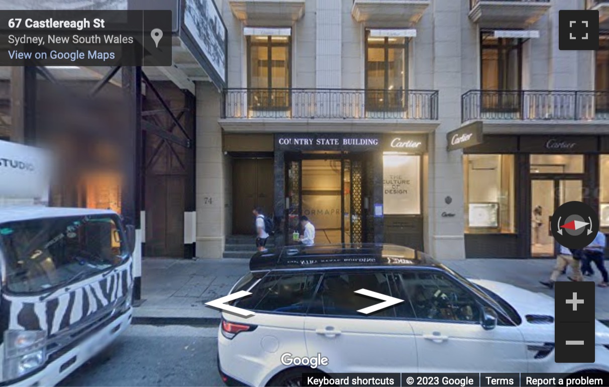 Street View image of 74 Castlereagh Street, Sydney, New South Wales, Australia