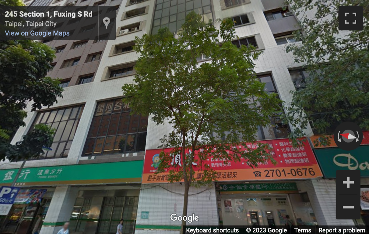 Street View image of 9F-1, No. 45, Sec. 1, Fuxing S. R. , SongShan Dist. , Taipei