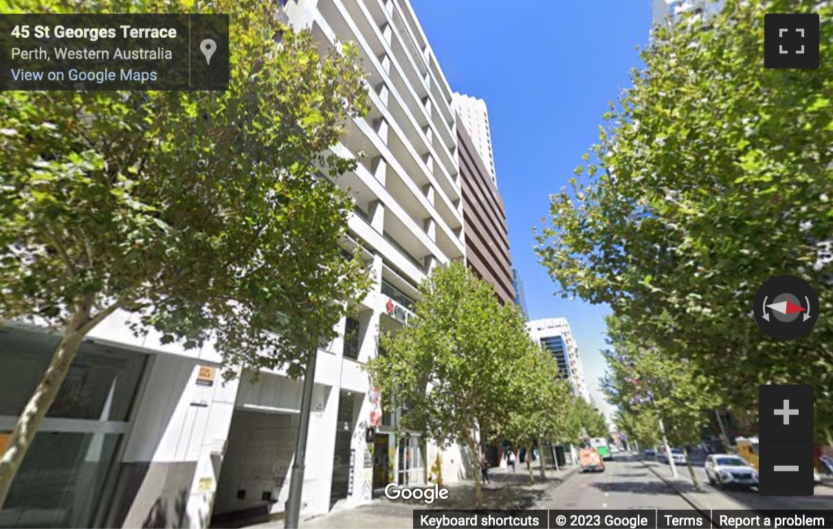 Street View image of 45 St Georges Terrace, Perth, Western Australia