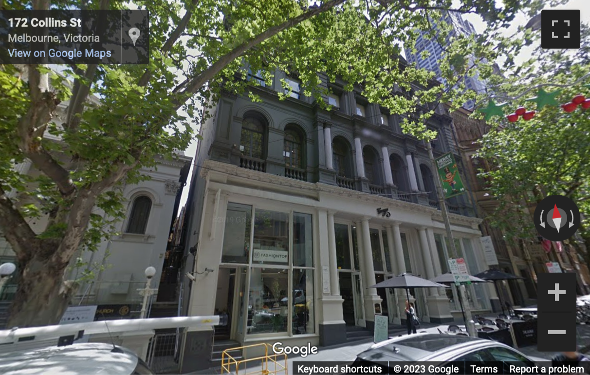 Street View image of 162 Collins Street, Melbourne, Victoria