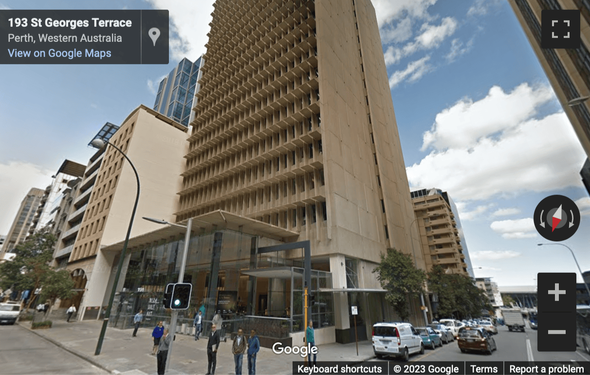 Street View image of 191 St Georges Terrace, Perth, Western Australia