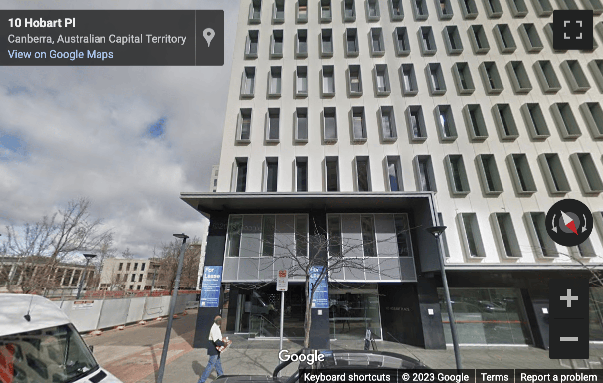Street View image of 10 Hobart Place Suite 1, Canberra, Australian Capital Territory