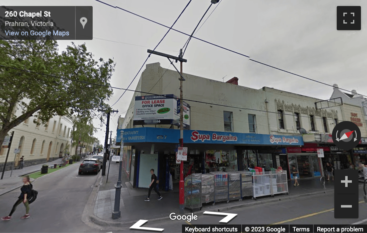 Street View image of 257 Chapel Street, Prahran, Melbourne, Victoria
