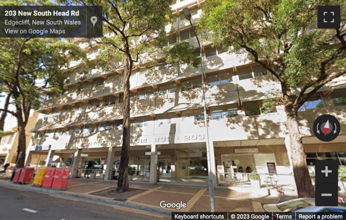 Street View image of Edgecliff Centre, 203, 233 New South Head Road, Sydney, New South Wales