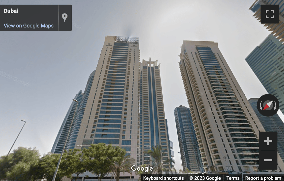 Street View image of Jumeirah Bay X2 Tower, X Cluster, Jumeirah Lake Towers, Sheikh Zayed Road, Dubai