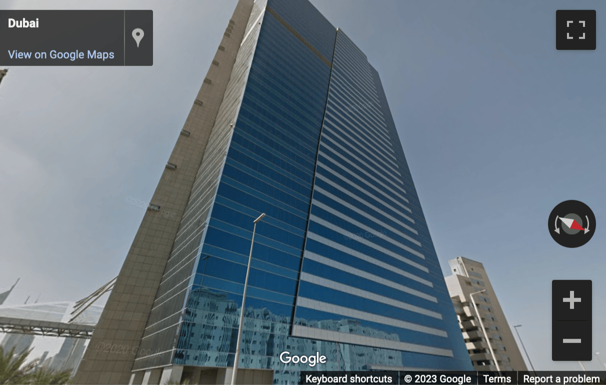 Street View image of The H Hotel – Office Tower, No. 1 Sheikh Zayed Road, opposite World Trade Center, Dubai