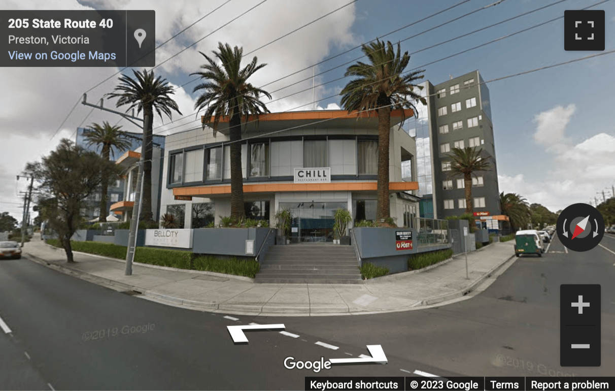 Street View image of Bell City Serviced Offices, 215 Bell Street, Preston, Melbourne, Australia