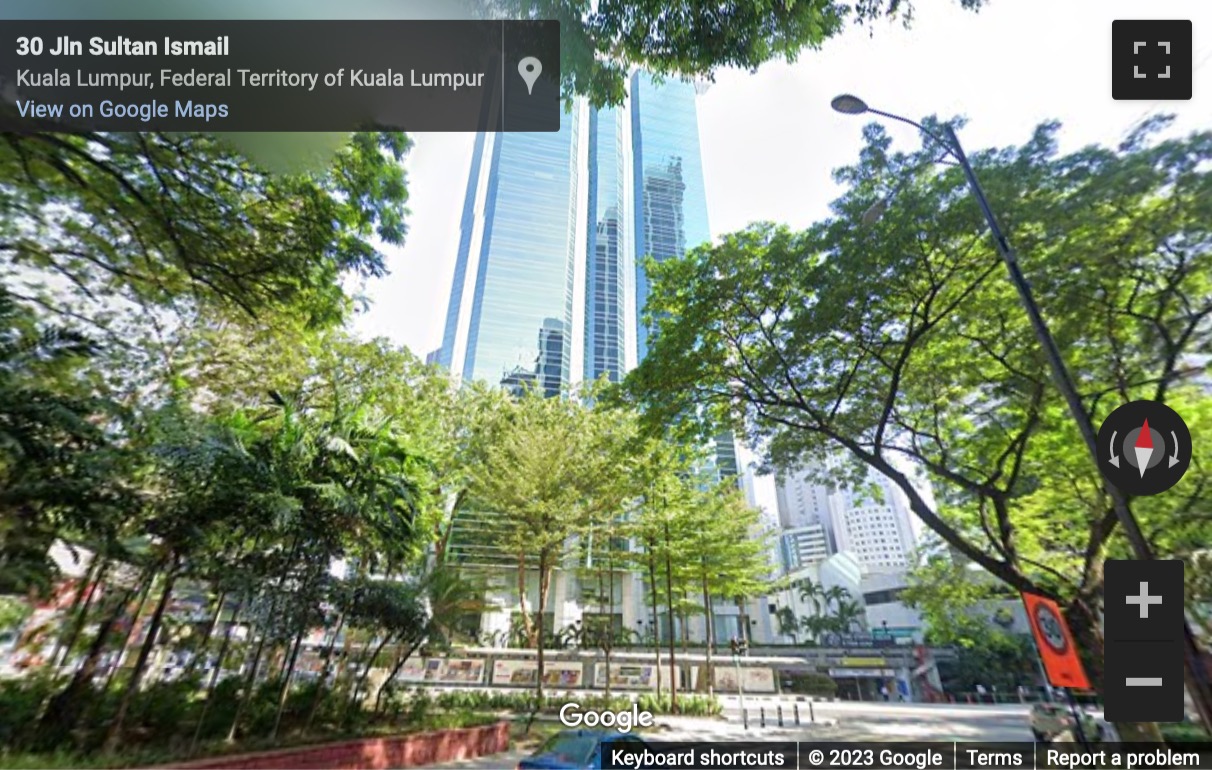 Street View image of Menara Standard Chartered, No. 30 Jalan Sultan Ismail, Kuala Lumpur