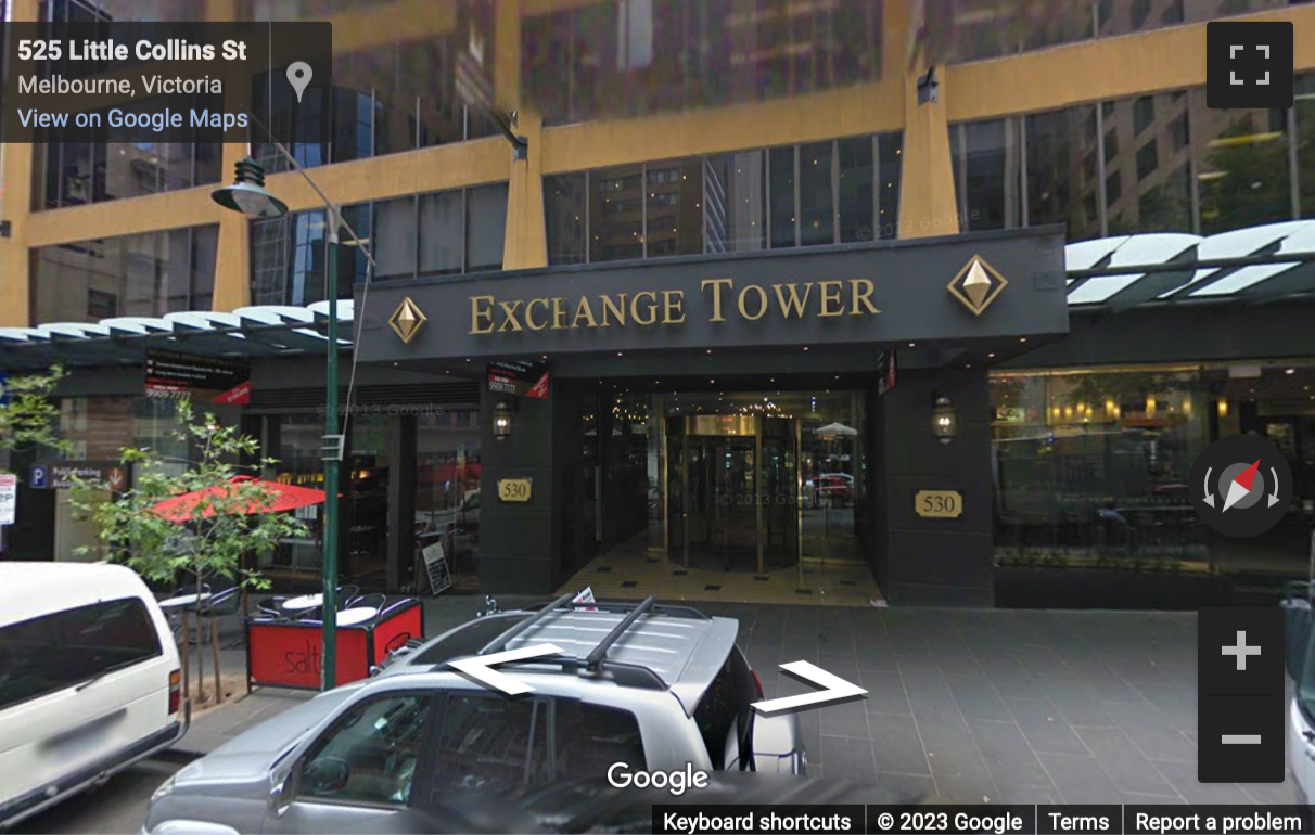Street View image of Exchange Tower, 530 Little Collins Street, Melbourne, Australia